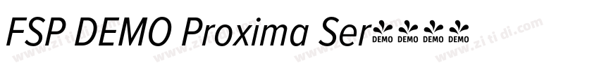FSP DEMO Proxima Ser字体转换